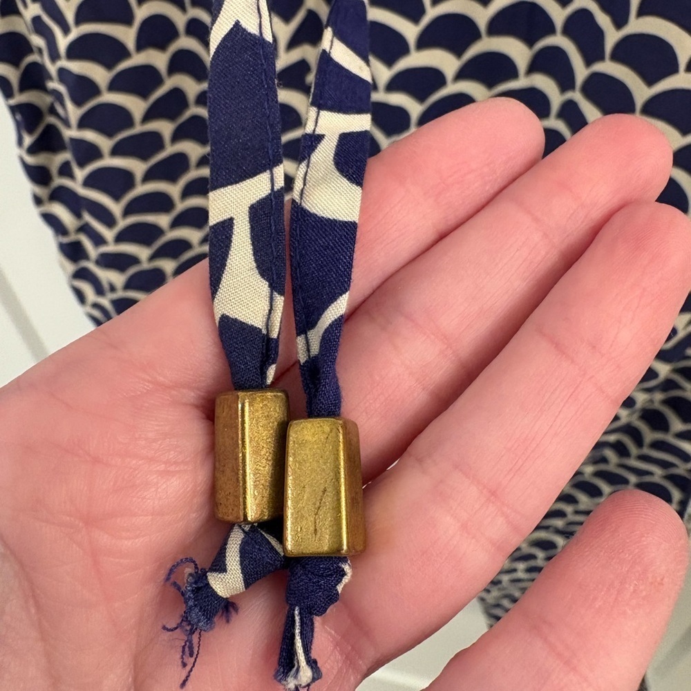 Anthropologie Beaded Joggers in Blue Scallop Motif Size XS - Picture 4 of 16